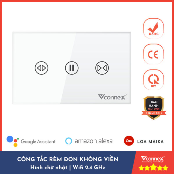 Công tắc rèm đơn không viền